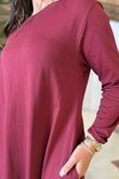 Made in Italy Oscar Midaxi Swing Dress Burgundy